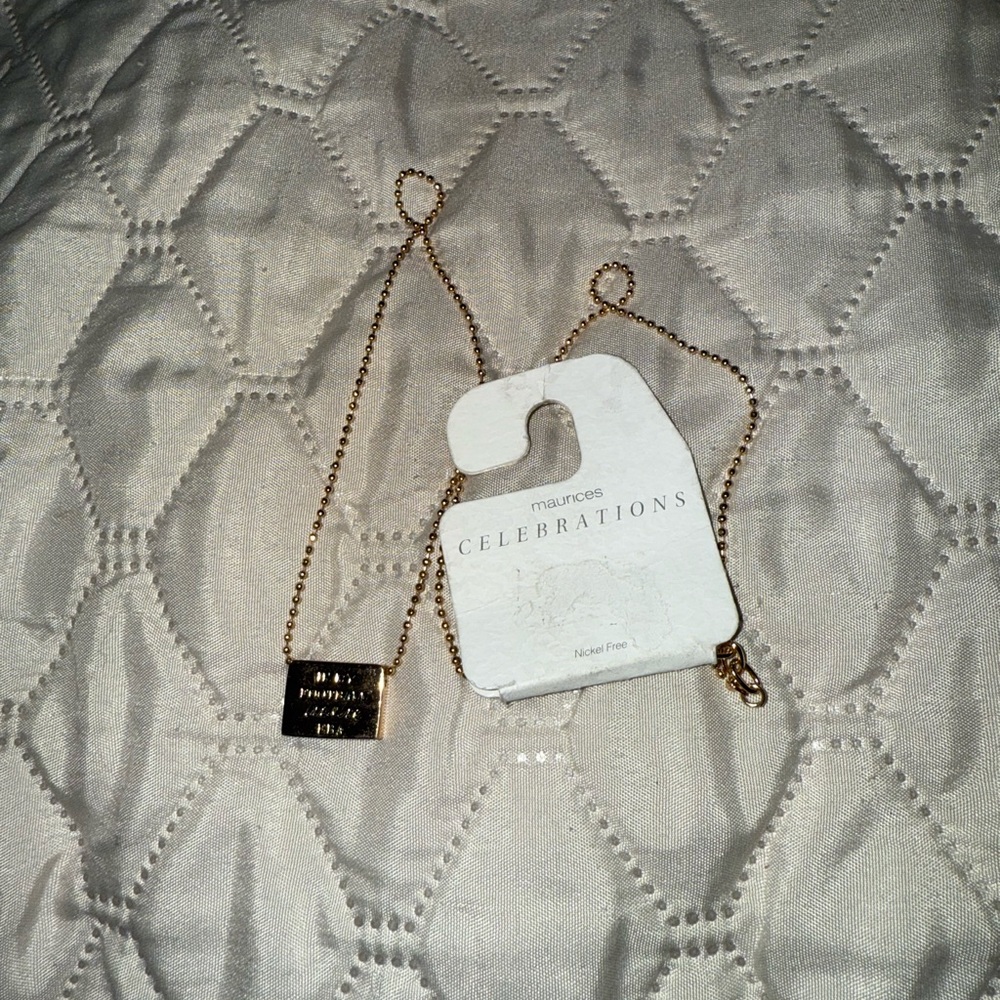 Maurices Football Mom Gold Pendant Necklace
